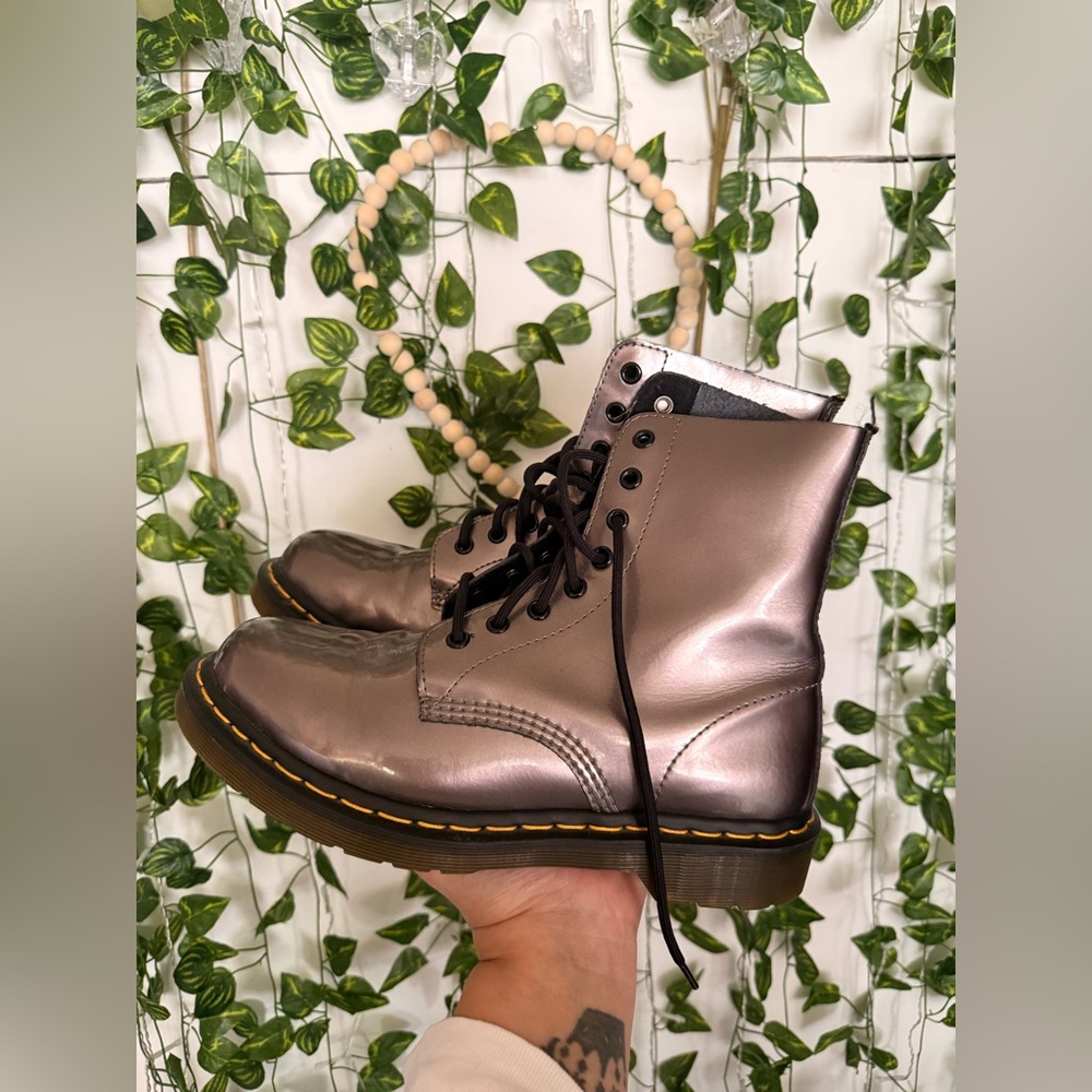 Dr. Martens Metallic Combat Boots EUC